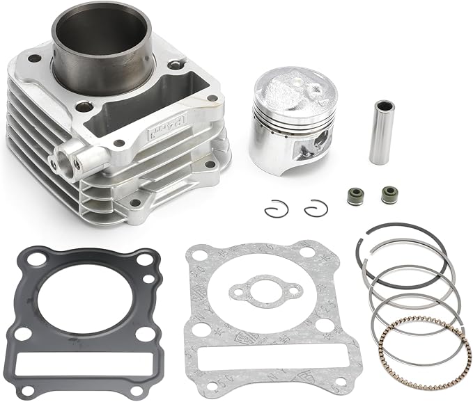 57mm 125cc Cylinder Piston Top End Kit For Suzuki DR-Z125 2003-2019 For Suzuki DR-Z125L 2003-2022 11210-44A11-0F0 12140-01410 - Top End Rebuild Kit 125cc 4 Stroke Air Cooled