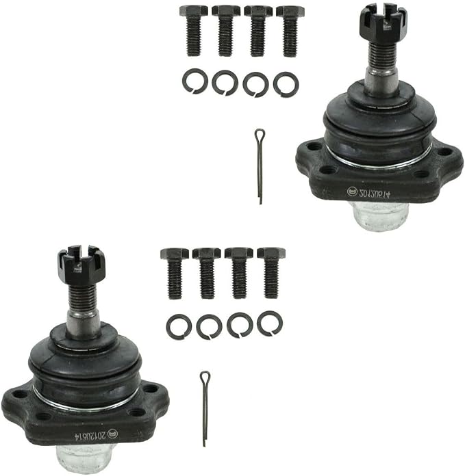 TRQ Front Upper Driver and Passenger Side Ball Joint Set Compatible with 1980-1986 Nissan 720 1986-1994 D21 1987-1995 Pathfinder 1995-1997 Pickup