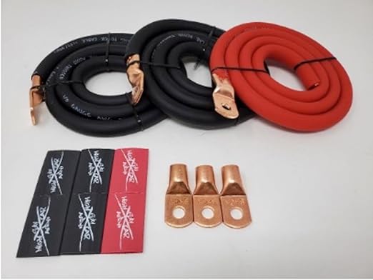 Sky High Car Audio 1/0 CCA Big 3 - Red/Black