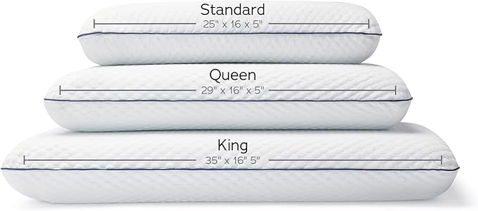 WEEKENDER Gel Memory Foam Pillow - King Size - 2-Pack - Medium Firm Feel - Neck & Shoulder Support - For Back & Side Sleepers - Home, Hotel, & Hospital Essentials
