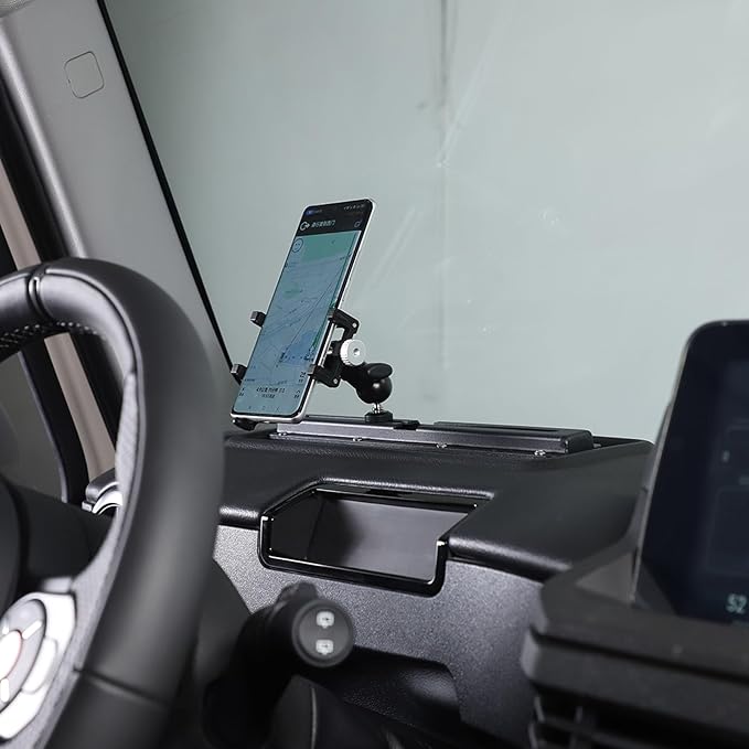 Car Central Control Multi-Function Phone Bracket Compatible with Ineos Grenadier 2020-2026 Dash Panel Track Cell Phone Holder Insert Accessories (Type A, Style A)