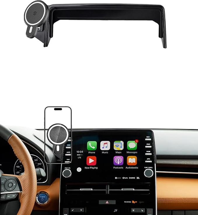PZK Car Phone Holder for Toyota Avalon/Avalon Hybrid 2019 2020 2021 2022 Accessories 9-Inch Screen Fixed Clip Strong Magnetic 15W Fast Wireless Charger Car Phone Mount 360° Rotation Not Affect Vent