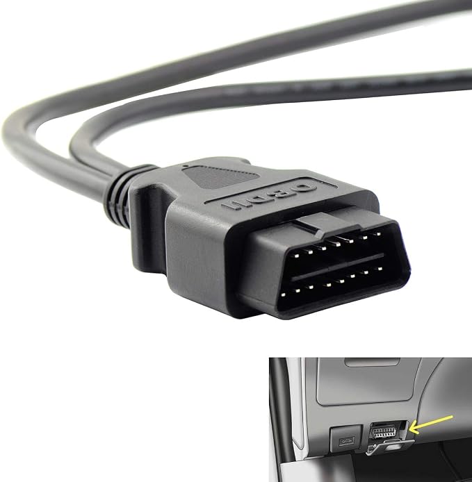 Pack of 5 iKKEGOL OBD2 OBD II Full 16 Pin Splitter Y Open Cable J1962 1 Male to 2 Female Connector Underdash Mount Bracket for Diagnostic DIY Extension Adapter 50cm/20