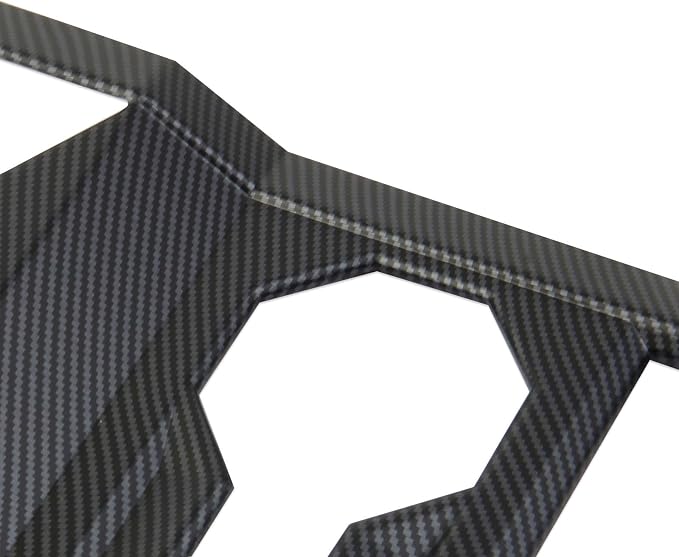 Carbon Fiber Style Central Control Cup Holder Wireless Charging Slot Frame Trim Accessories for Tesla Cybertruck (Matte Surface)