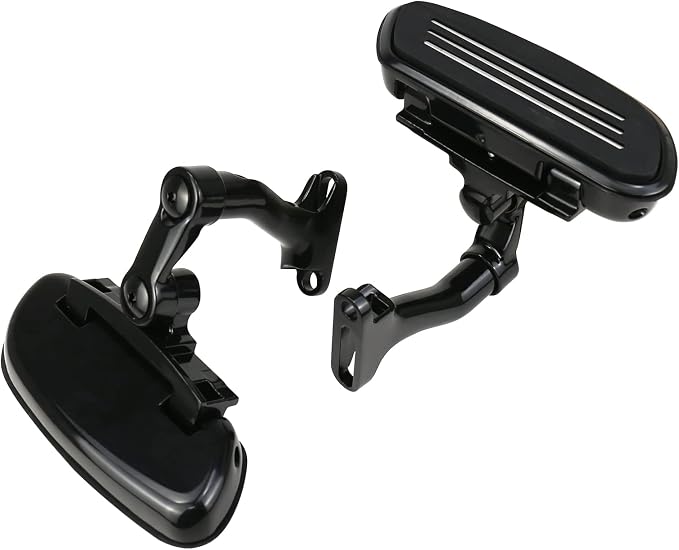 Adjustable Streamliner Passenger Footboard Floorboard with Mount Kit Fit for Harley Touring Road King Road Glide Street Glide Electra Glide 1993-2025 (Black)