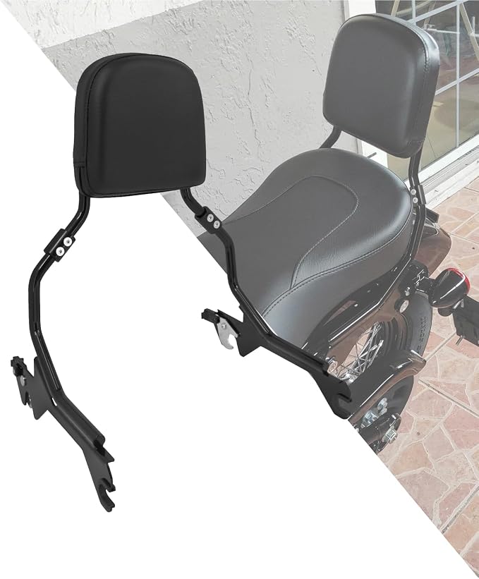 Motorcycle Sissy Bar Passenger Backrest Upright with Pad Fit For Harley Softail Fat Boy FLFB FLFBS Breakout FXBR FXBRS 2018-up