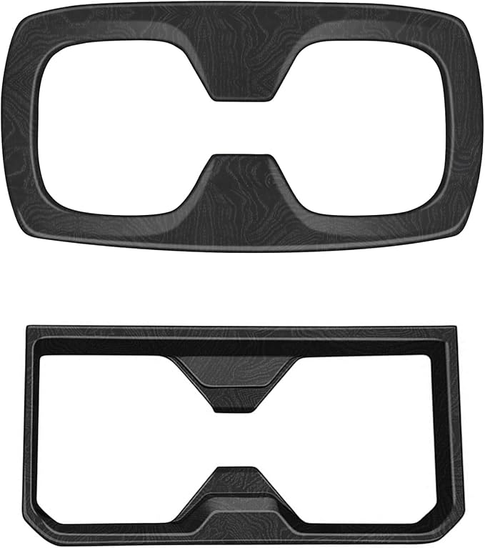 Front Rear Holder Decors for Toyota 4Runner 2025 2026 Interior Accessories Dashboard Cover Center Consoles ABS Trim Black Wood