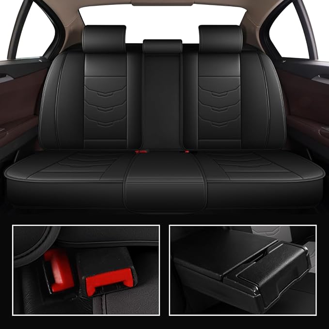 Bling Diamond Car Seat Covers Fit for Jeep Compass 2012-2025?Full Set Luxury Leather Seat Cushion Waterproof Automotive Seat Protectors (Black,5 Seats)
