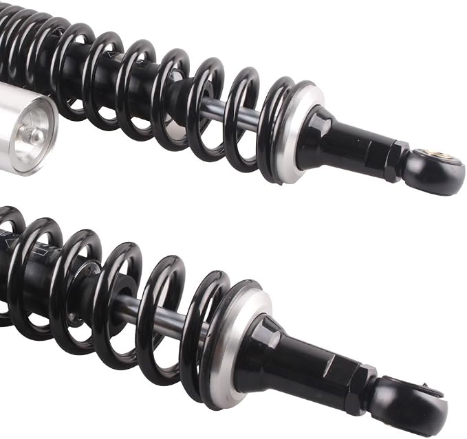Pair Motorcycle 375mm Rear Air Shock Absorbers Compatible for 150cc~750cc Karting Scooter ATV Yamaha Suzuki Honda Kawasaki