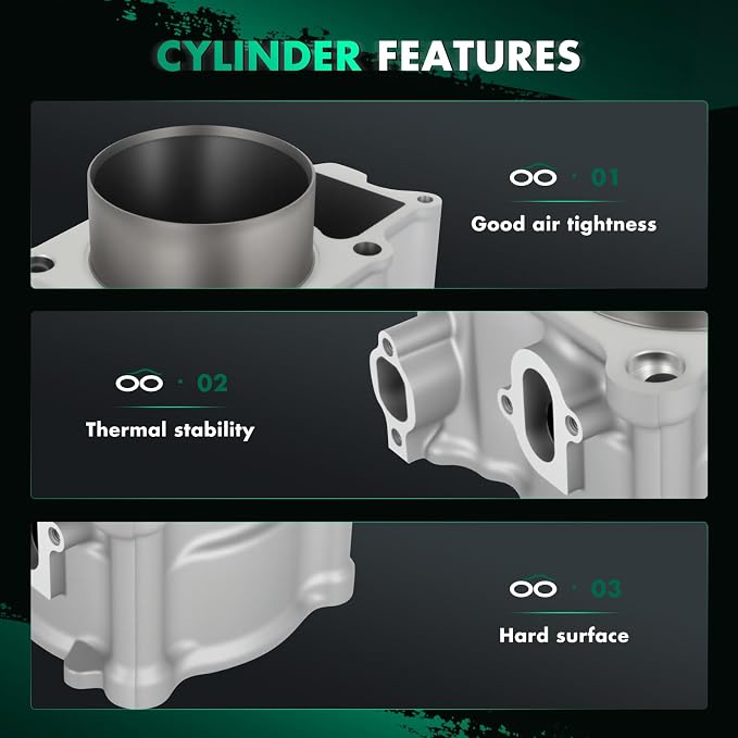 SCITOO Cylinder Piston Gasket Top End Rebuild Kit for Yamaha for Grizzly 400 YFM400FG 4x4 2007 2008, for Yamaha for Kodiak 400 YFM400FAH 4x4 Realtree Xtra 2000 2001 2002 84.5mm 401cc 5GH-11310-00-00