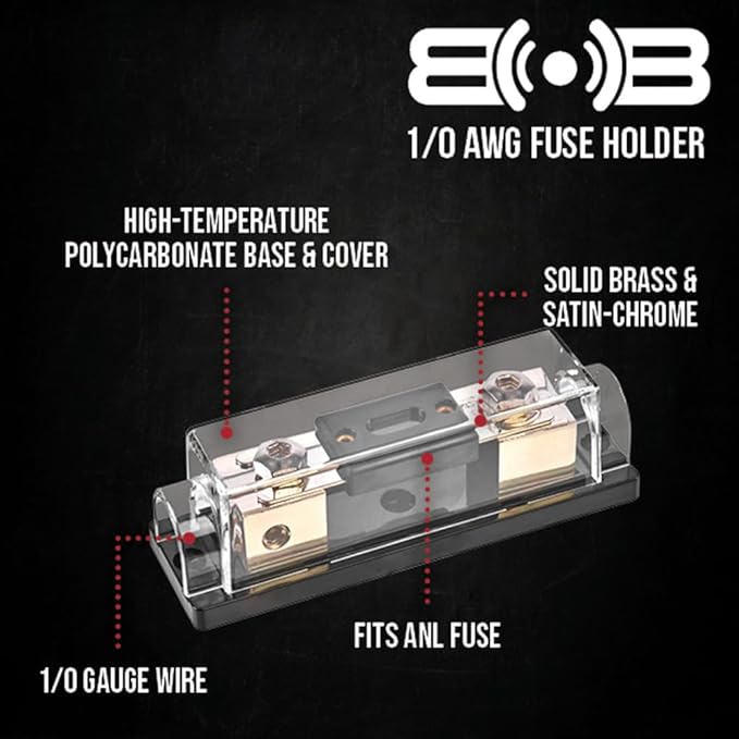 Belva True 1/0 Gauge AWG Premium CCA Dual Amplifier Wiring Kit Without RCA Cable - BPK0D RED