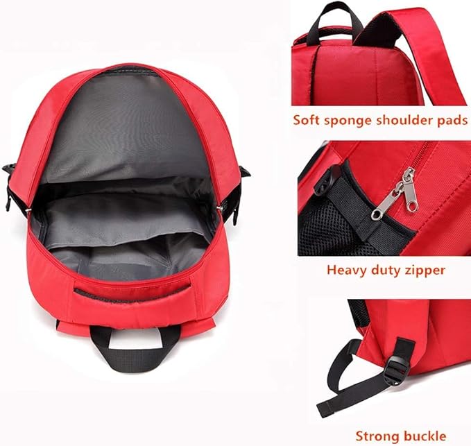 First Aid Bag Empty Red Emergency Medical Bag First Responder Trauma Backpacks Multi-Pocket Traveling Field Trips Camping Essentials (Red, 1 Piece)