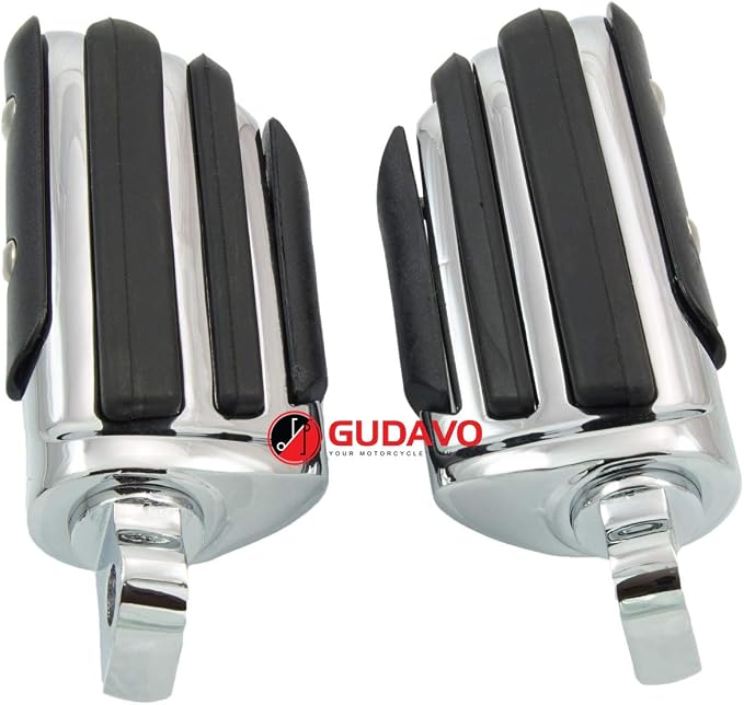 Motorcycle Aluminum Front Or Rear Foot Pegs Footboards Chrome Foot Pedal Footrests For Harley Davidson Street 750 XG750 Street 500 XG500 modele Touring 1988-2019 (Style: 6)
