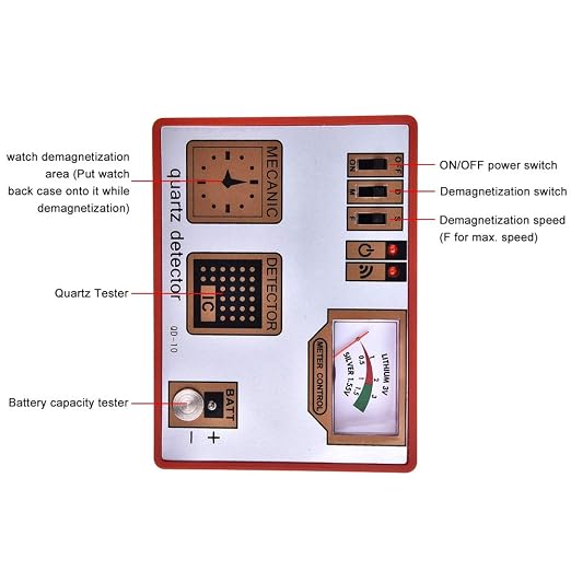 Watch Demagnetizer, Watch Repair Degaussing Demagnetizer Tool, Watch Demagnetization/Battery Measure/Pulse/Quartz Tester Machine