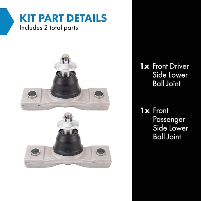 TRQ Front Lower Driver and Passenger Side Ball Joint Set Compatible with 06 Lexus GS300 AWD 07-20 GS350 AWD 16-20 GS F 06-15 IS250 16-17 IS300 18-23 IS300 V6 3.5L 11-23 IS350 15-23 RC F