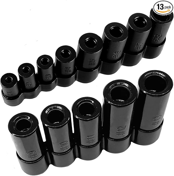70500 Tap Socket Set + 71670 Tap Socket Set, 13Pcs Tap Socket Wrench Adapter Set Fits All Number & Fractional M.C.T.I. Standard Taps