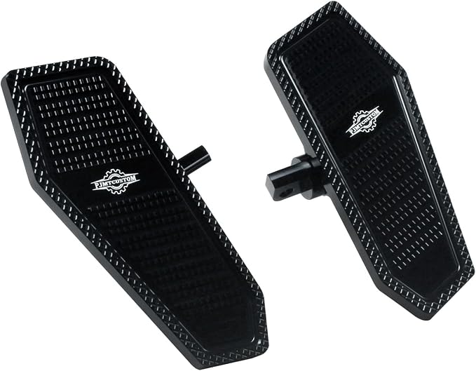 Black 8.5" Long Rider's Mini Floorboard Foot Pedal Pad Fits for Harley Davidson 2017-Before FX Dyna Softail FXDB FXD FXDF FXDWG FXSB FXST FXSTS FXSTSB (Black)