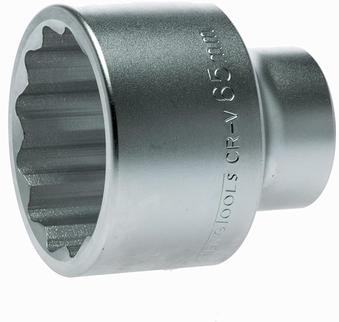 Teng Tools 65MM 1 Inch Drive 12 Point Metric Shallow Chrome Vanadium Socket | Mechanic Tool | Hand Tool - M110565
