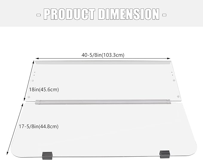ECOTRIC Clear Windshield Compatible with 1995-2003 Yamaha G14 G16 G19 Gas and Electric Golf Cart Fold Down Windshield