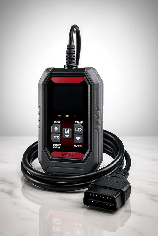 New! MR5 OBD2 Code Reader Provides Live Data & Battery/Charging Test, Color LCD, USB Cable — Works with Your Smartphone or Tablet for Professional-Grade Diagnostics — Compatible with Maddox Models