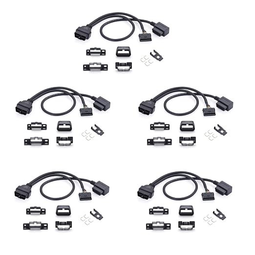 OBDII Splitter for Ford and GM, bbfly-B64 OBD 2 Splitter 2 Way Extension Cable 2FT/60CM (B64 5Pack)