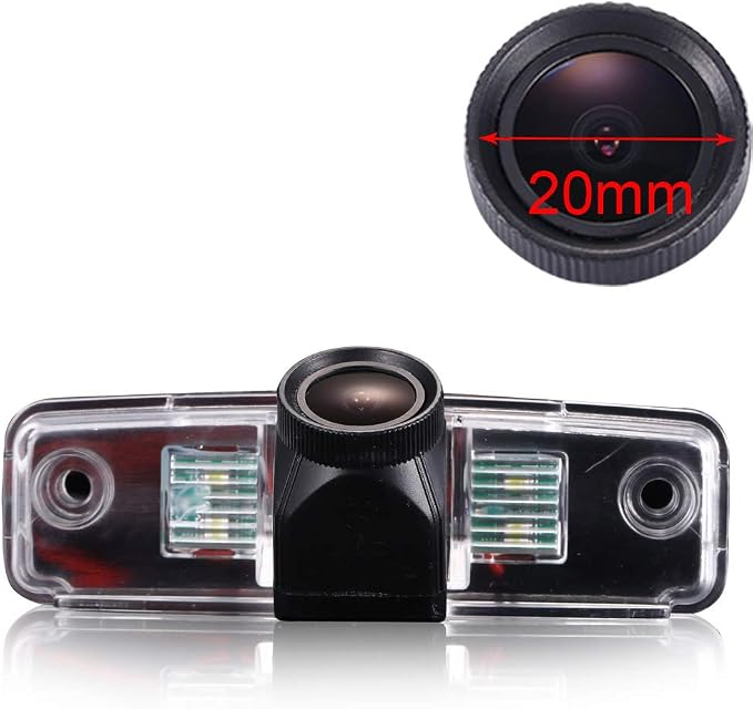 HD 20mm Lens IP68 170° Wide Angle License Plate Light Rear View Reversing Camera Compatible with Toyota Prado/Subaru Outback Wagon WRX Sedan Forester Tribeca SG MK2 SH MK3/Impreza Hatch (NO.8026)
