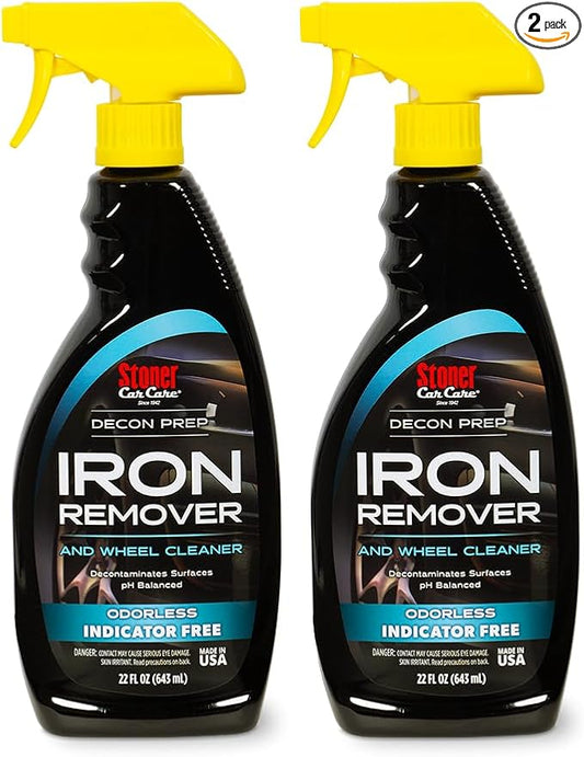 Stoner Car Care 92100-2PK Iron Remover & Wheel Cleaner – Odorless Iron Fallout & Brake Dust Remover for Paint, Wheels & Glass – pH Balanced Rust Decontaminant – 22 fl oz (Pack of 2)