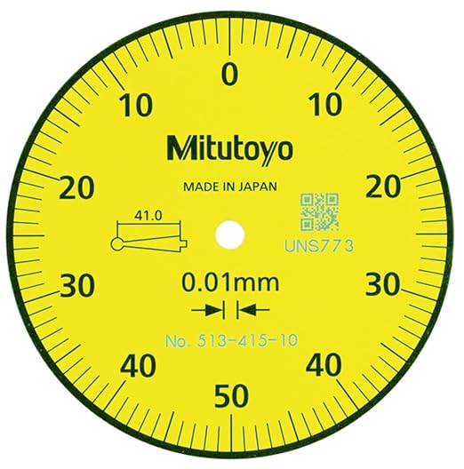 Mitutoyo 513-415-10E Dial Test Indicator, Horizontal Type, 0-0.8 mm Range, 0.01 mm Graduation, Shock-Resistant Indicator with Jeweled Movement for Precision Alignment and Inspection | 0-0.8 mm Range, 0.01 mm Graduation, Shock-Resistant, Jeweled Movemen...