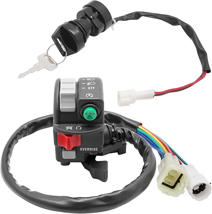 M MATI Start Stop Headlight Switch & Ignition Key Switch for Yamaha Grizzly-350-IRS 2007-2011 5KM-83972-00-00 5KM-83973-00-00 5LP-82510-00-00