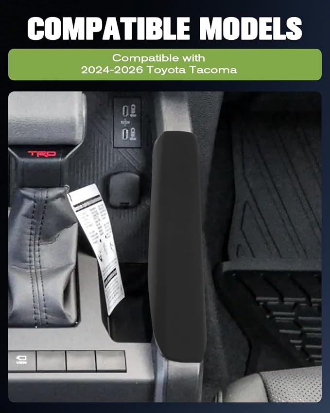 Toyota Tacoma Center Console Grab Handle Cover for 4th Gen 2024-2026 Tacoma Passenger Side Grab Handle Protector, Non-Slip Anti-Scratch Protective Silicone Sleeve, Tacoma N400 Interior Accessories