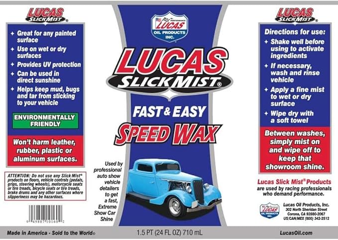 Lucas Oil 10160 Slick Mist Speed Wax - 24 Ounce (Pack of 6)
