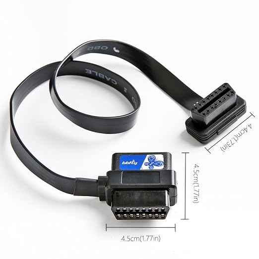 bbfly-A9 OBD II OBD2 16 Pin Splitter Extension 1x Male and 2X Female Extension Cable Adapter (2FT/60CM)
