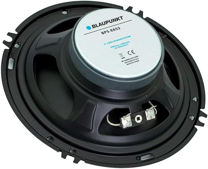 BLAUPUNKT BPS-E652 6-inch 2-Way Car Speakers 80W with Grilles - High-Fidelity Sound, Durable Construction, Easy Installation - Includes 2 Speakers Bundle with Gravity Magnet Phone Holder