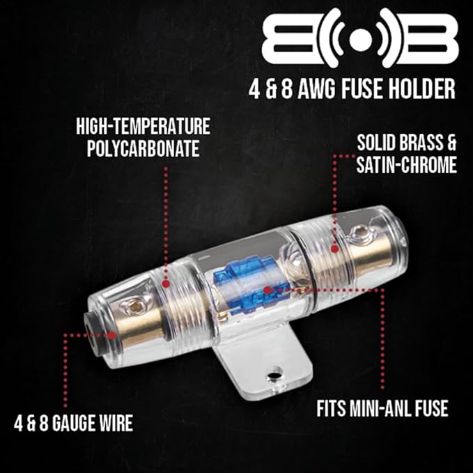 Belva True 4 Gauge AWG Premium CCA Complete Amplifier Wiring Kit with OFC 4-Channel RCA Cable - BAK44 RED