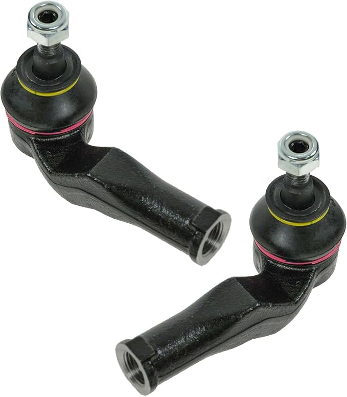 TRQ Front Outer Tie Rod Set 2 Piece Compatible with 2004-2013 Volvo S40 05-13 V50 06-13 C70 08-13 C30