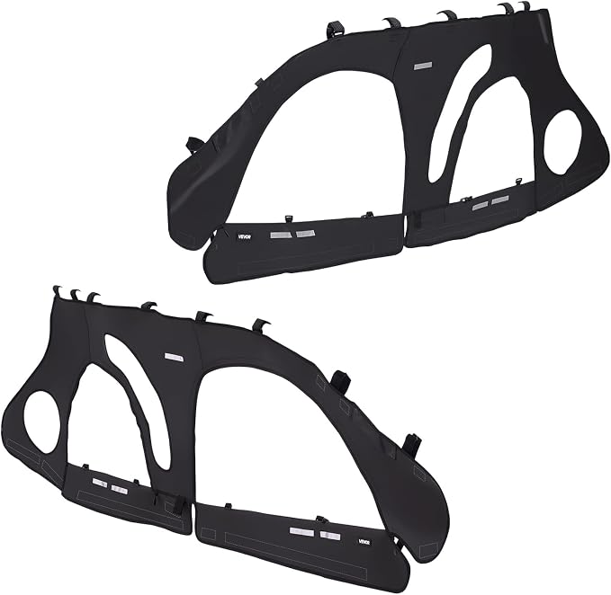 VEVOR Cab Enclosure Upper Doors, Compatible with Polaris RZR PRO 2020-2024/Polaris RZR Turbo 2022-2024, Soft Upper Doors, Upgraded Zipper UTV Soft Side Window Kit, Fit with Side Mirror and Windshields