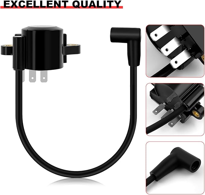 Ignition Coil for Kohler CH740 CV740 SV735 SV740 Replace 24-584-89-S 24-755-172-S 24-584-63-S with Spark Plugs