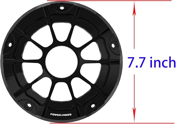 POWER JAMES Black 7.7" Visible Derby Cover Primary Clutch Cover with Tranparent Acrylic PC Glass Fits for Harley Davidson 2016-2024 Touring FLHX, FLHR, FLTR (Black)