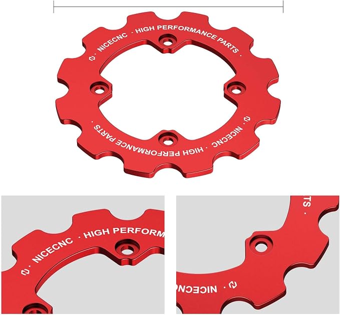 NICECNC Red ATV Chain Guard Compatible with Yamaha Raptor 700R YFM700R 2012-2026, Raptor 700 YFM700 2013-2026, Raptor 700 YFM700 2006-2011