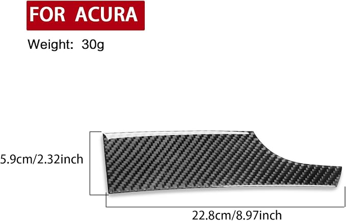 Black Soft Carbon Fiber car Interior Driver Side Decoration 1/Piece Decorative Sticker Suitable for Acura TSX 09-14 Carbon Fiber car Interior