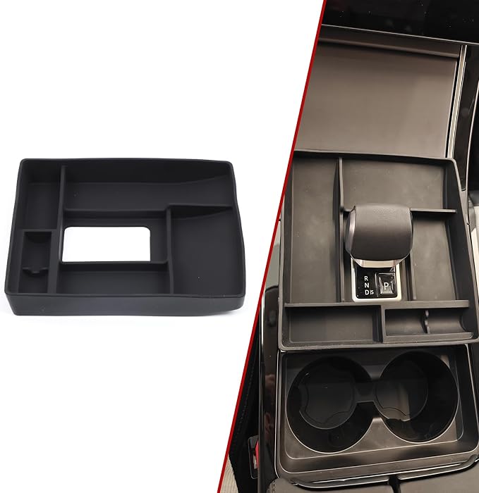 PIUGILH Gear Shift Storage Tray Compatible with Land Rover Range Rover Evoque/Velar 2024 2025 2026, Silicone Center Console Storage Box