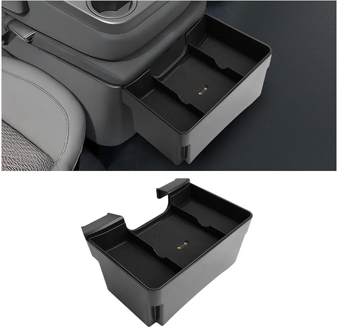 for 2019-2026 Silverado/Sierra 1500 & 2020-2026 Silverado/Sierra 2500HD/3500HD Accessories(Split-Bench Folding Seat Only) Double Layer Center Console Hanging Organizer Box