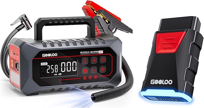 GOOLOO A7 Jump Starter with Air Compressor & GOOLOO DEEPSCAN DS200 OBD2 Scanner Diagnostic Tool