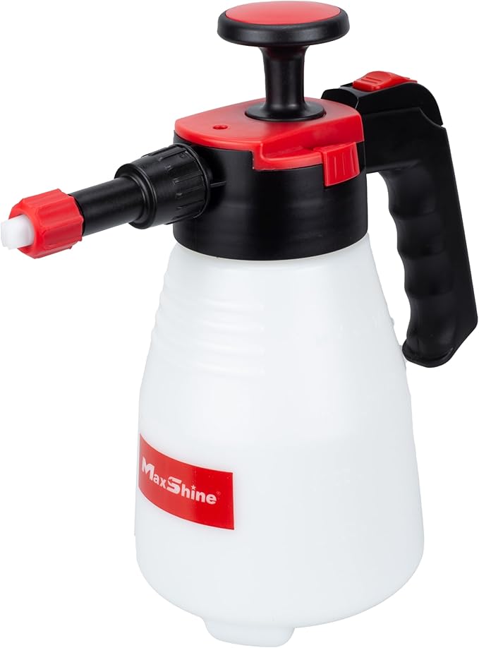 Maxshine 1.5L Pump Foam Sprayer - Hand Pressure Foam Sprayer for Car Detailing, Home Cleaning, and Garden Use - Versatile, Easy-to-Use for Multiple Applications