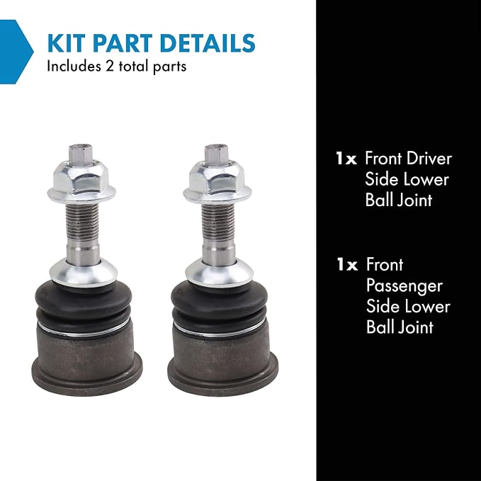 TRQ Front Lower Ball Joint Set Driver and Passenger Side 2 Pieces Compatible with 2002-2005 Ford Thunderbird 2002-2005 Jaguar S-Type 2002-2006 Lincoln LS