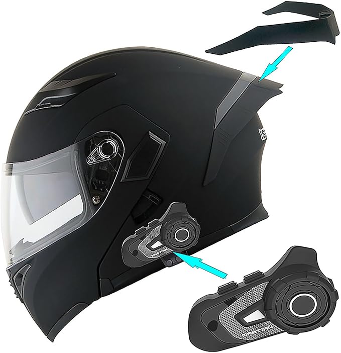 1Storm Motorcycle Modular Full Face Helmet Flip up Dual Visor Sun Shield: HB89