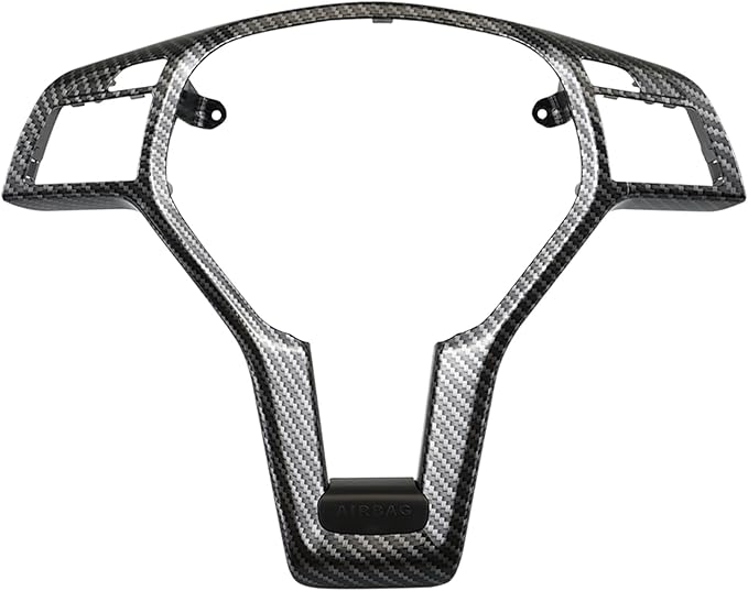 Bevinsee Steering Wheel Decoration Cover Trim Compatible with Mercedes Benz C-CLASS W204 C63 E-CLASS W212 E63 E-CLASS W207 E63 CLA-CLASS W117 CLA45 C218 CLS-Class Coupe 2012-2014