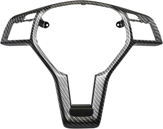 Bevinsee Steering Wheel Decoration Cover Trim Compatible with Mercedes Benz C-CLASS W204 C63 E-CLASS W212 E63 E-CLASS W207 E63 CLA-CLASS W117 CLA45 C218 CLS-Class Coupe 2012-2014