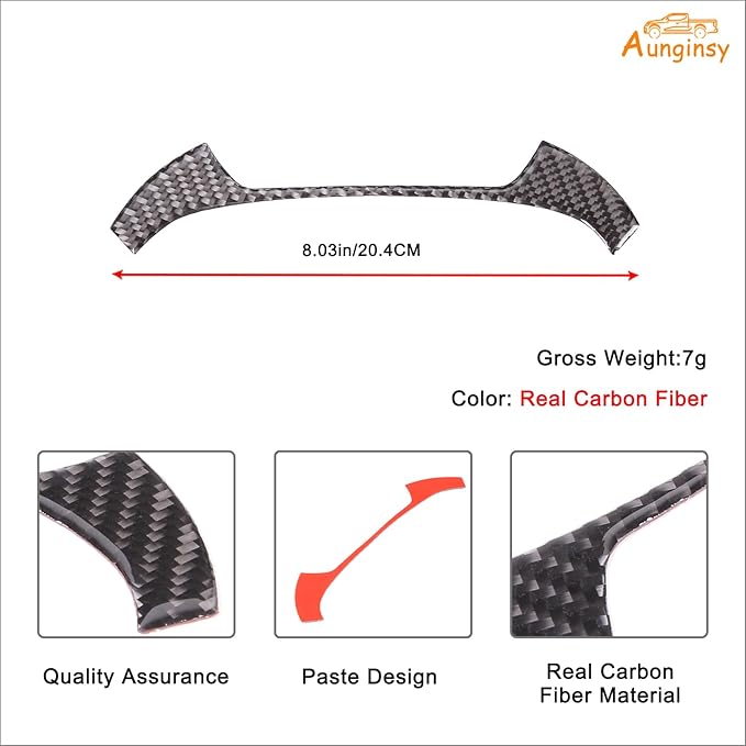 Aunginsy Central Control Steering Under Panel Trim Strip Compatible with Toyota Tundra 2007-2013 Real Carbon Fiber Center Console Steering Lower Panel Decorative Sticker Protection Cover Accessories