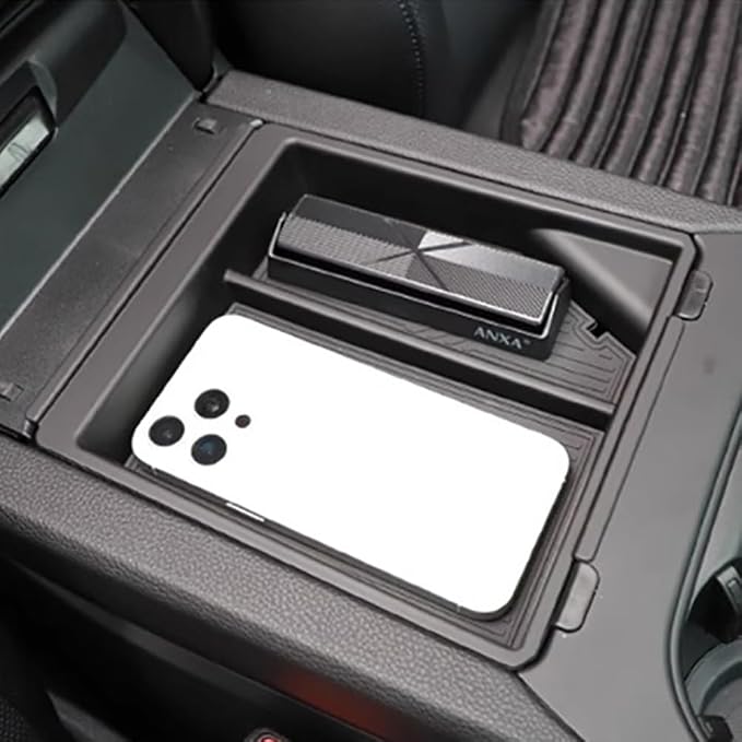 Car Central Control Armrest Storage Box Center Console Organizer Tray Storage Box For Porsche Cayenne 2024-2026 Interior Accessories Gear Shift Panel Storage Tray Insert Box (Style 1 Black)